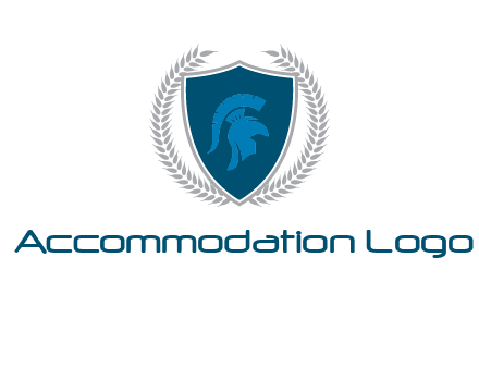 spartan helmet in shield logo