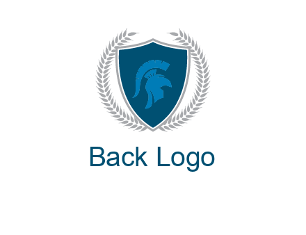 spartan helmet in shield logo