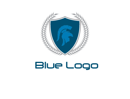 spartan helmet in shield logo