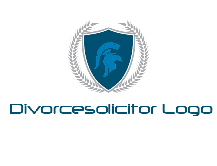 spartan helmet in shield logo
