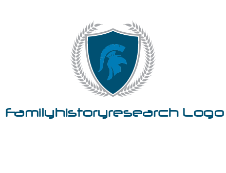 spartan helmet in shield logo
