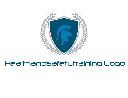 spartan helmet in shield logo