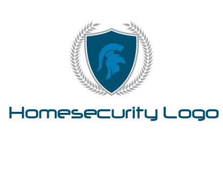 spartan helmet in shield logo