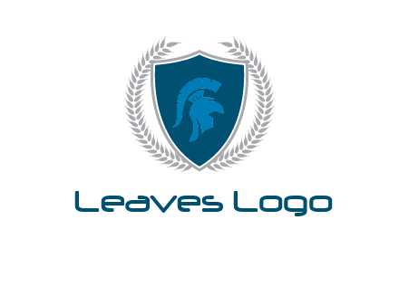 spartan helmet in shield logo