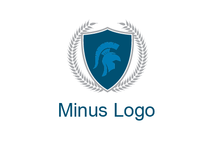 spartan helmet in shield logo