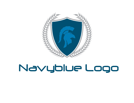 spartan helmet in shield logo