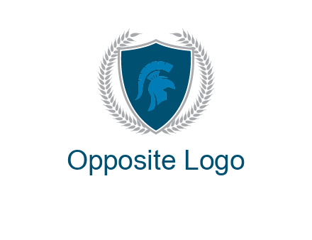 spartan helmet in shield logo