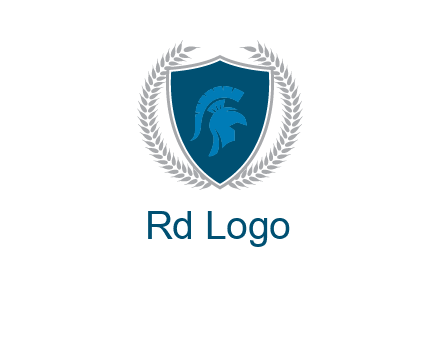 spartan helmet in shield logo