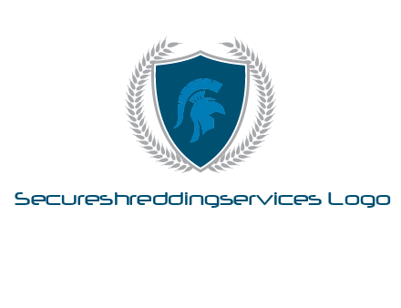 spartan helmet in shield logo