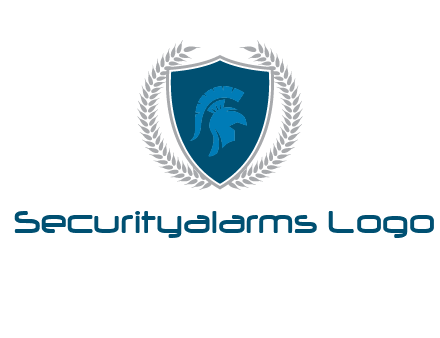 spartan helmet in shield logo