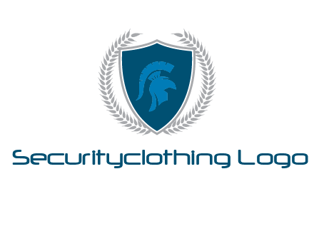 spartan helmet in shield logo