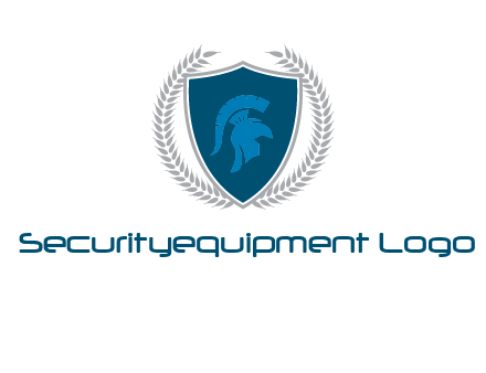 spartan helmet in shield logo