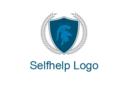 spartan helmet in shield logo
