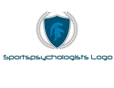 spartan helmet in shield logo