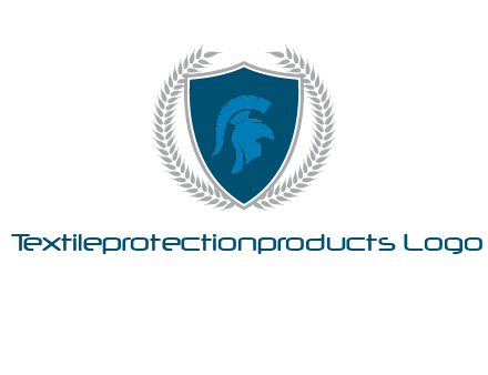 spartan helmet in shield logo