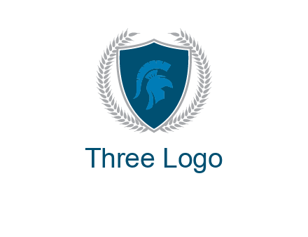 spartan helmet in shield logo