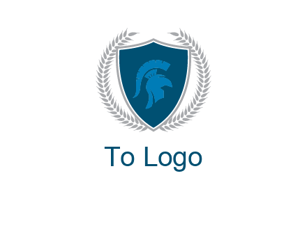spartan helmet in shield logo