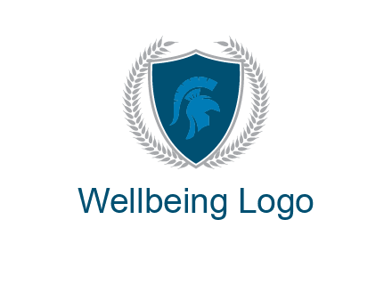 spartan helmet in shield logo