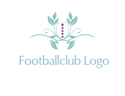 leaves and vines with puple gems logo