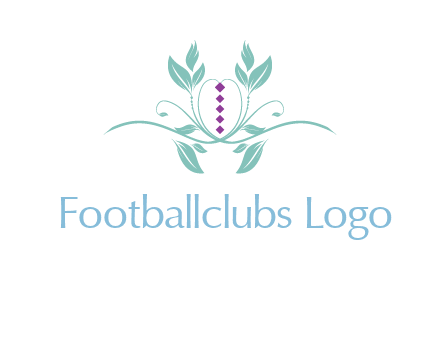 leaves and vines with puple gems logo
