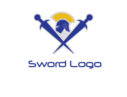 sword with helmet logo