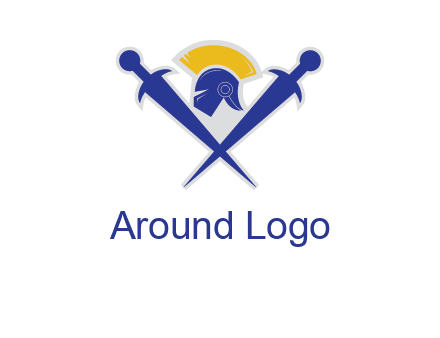 sword with helmet logo
