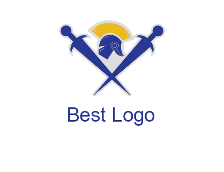 sword with helmet logo
