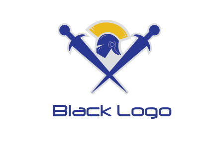 sword with helmet logo