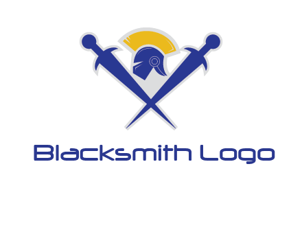 sword with helmet logo