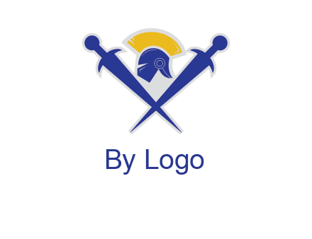 sword with helmet logo