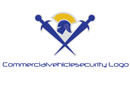 sword with helmet logo