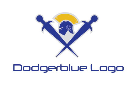 sword with helmet logo