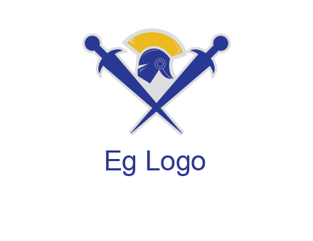 sword with helmet logo