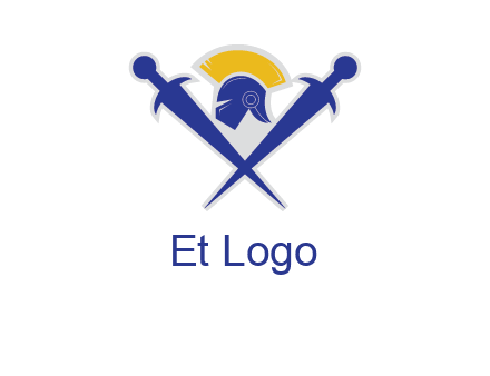 sword with helmet logo