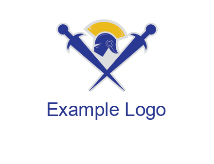 sword with helmet logo