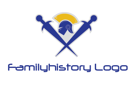 sword with helmet logo