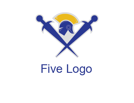 sword with helmet logo