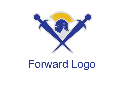sword with helmet logo
