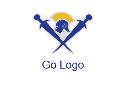 sword with helmet logo