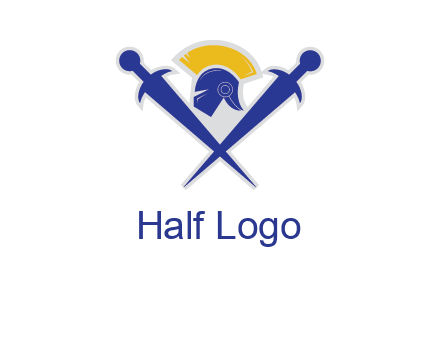 sword with helmet logo