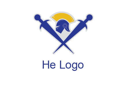 sword with helmet logo