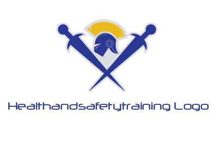 sword with helmet logo