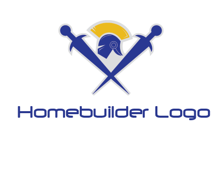 sword with helmet logo