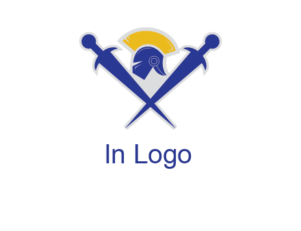 sword with helmet logo