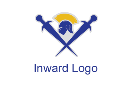 sword with helmet logo