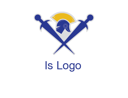 sword with helmet logo