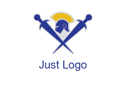 sword with helmet logo
