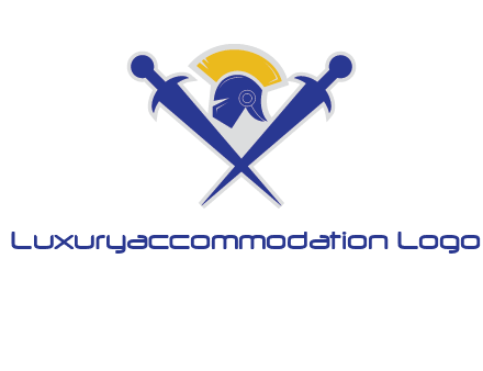 sword with helmet logo