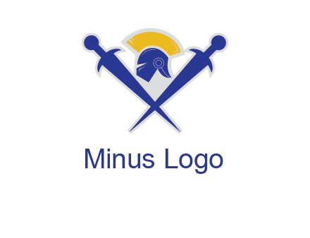 sword with helmet logo