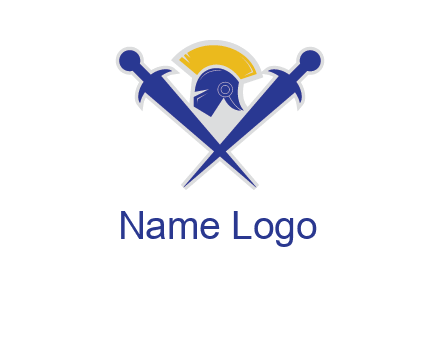 sword with helmet logo